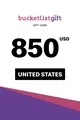 BucketlistGift 850 USD Gift Card (United States) thumb 2