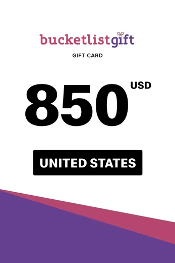 BucketlistGift 850 USD Gift Card (United States) gallery image 2