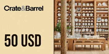 Crate and Barrel 50 USD Gift Card (United States)