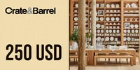 Crate and Barrel 250 USD Gift Card (United States) thumb 1