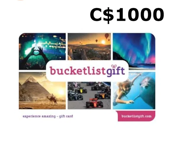 BucketlistGift 1000 CAD Gift Card (Canada) gallery image 1