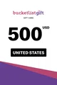 BucketlistGift 500 USD Gift Card (United States) thumb 2