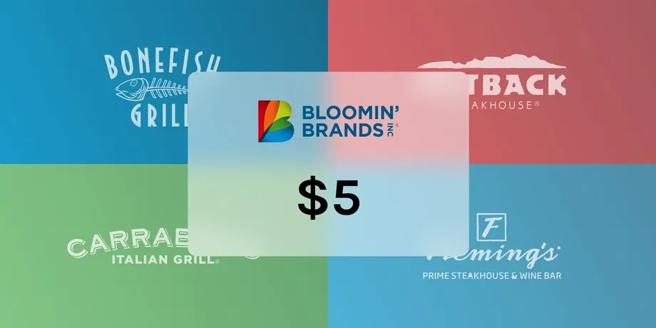 Bloomin Brands 5 USD Gift Card (United States) gallery image 1