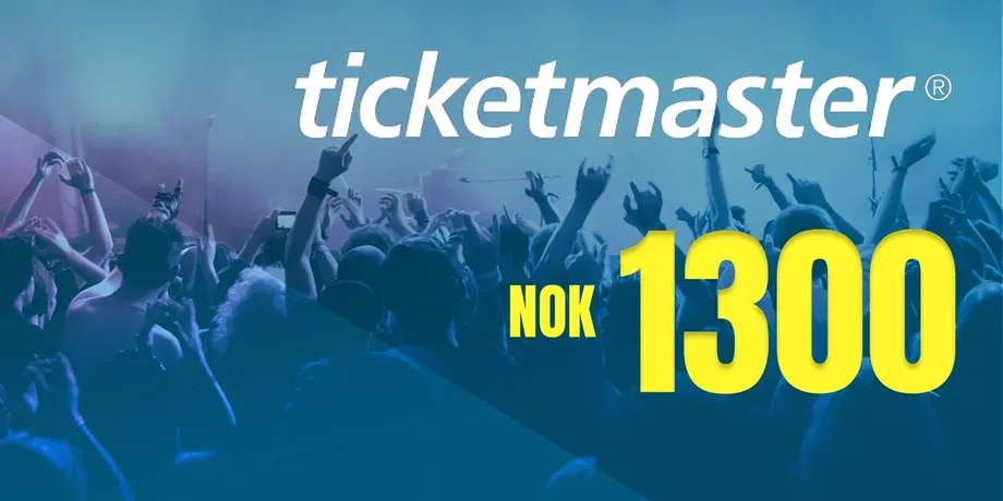 Ticketmaster 1300 NOK Gift Card (Norway) gallery image 2