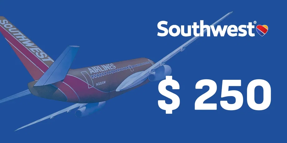 Southwest 250 USD Gift Card (United States) gallery image 2