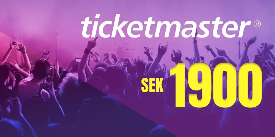 Ticketmaster 1900 SEK Gift Card (Sweden) gallery image 2
