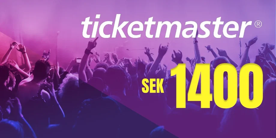 Ticketmaster 1400 SEK Gift Card (Sweden) gallery image 2