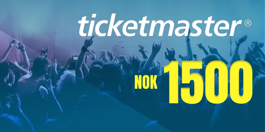Ticketmaster 1500 NOK Gift Card (Norway) gallery image 2