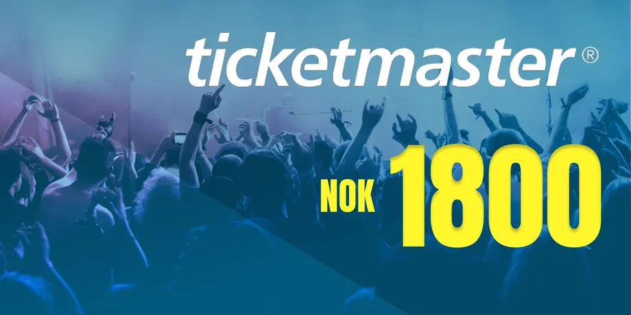 Ticketmaster 1800 NOK Gift Card (Norway) gallery image 2