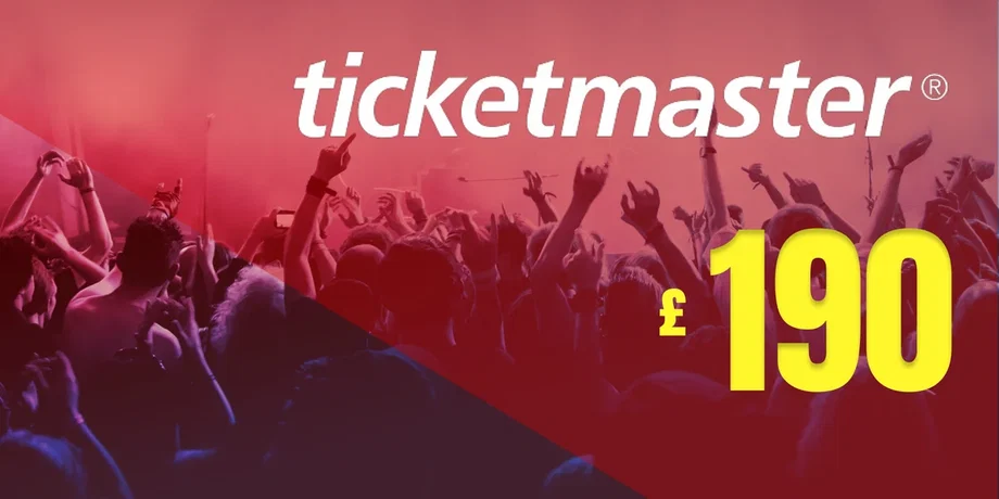 Ticketmaster 190 GBP Gift Card (United Kingdom) gallery image 2