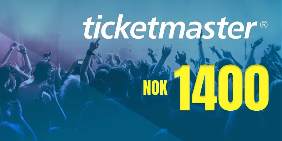 Ticketmaster 1400 NOK Gift Card (Norway) gallery image 2