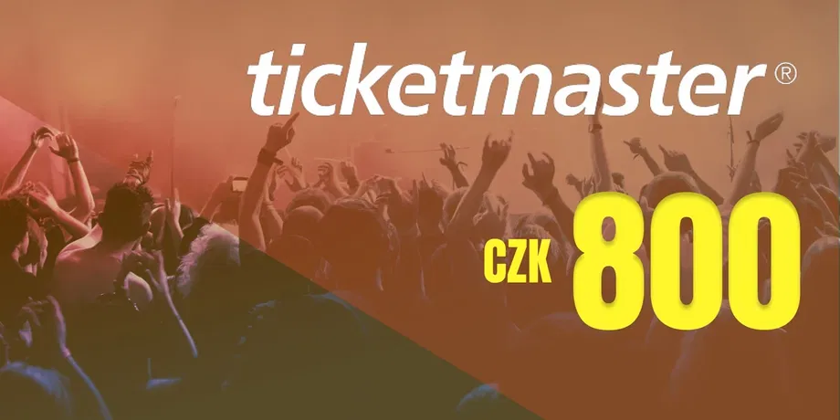 Ticketmaster 800 CZK Gift Card (Czech Republic) gallery image 2