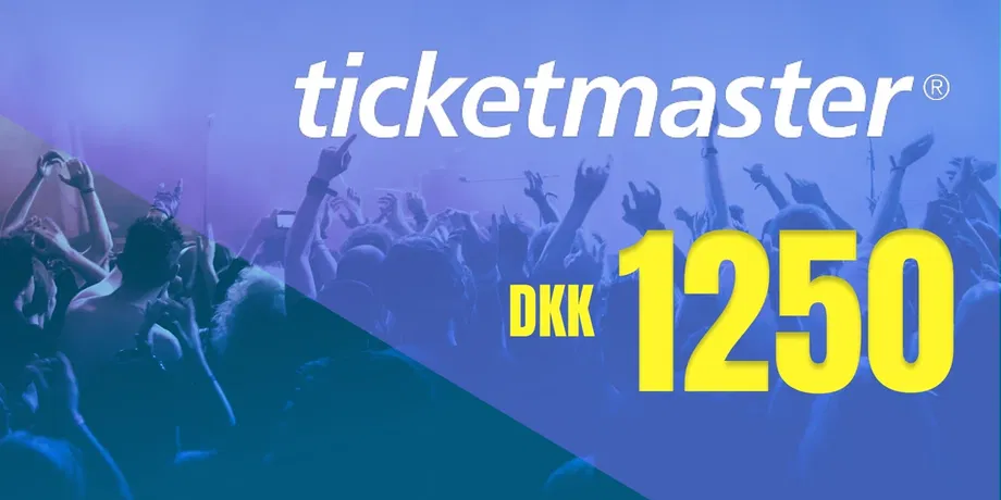 Ticketmaster 1250 DKK Gift Card (Denmark) gallery image 2