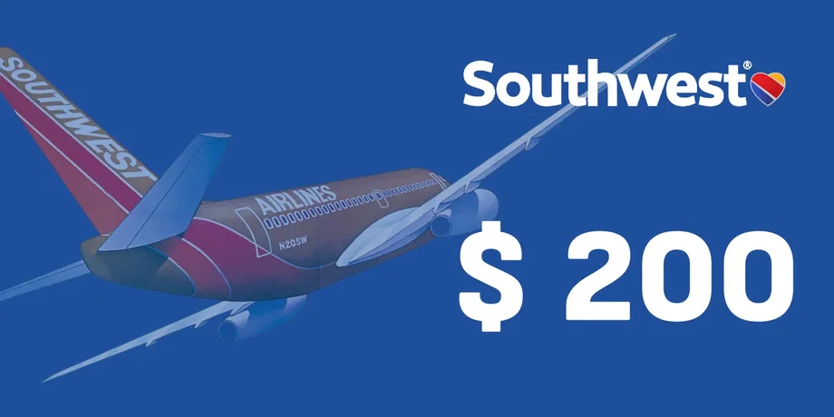 Southwest 200 USD Gift Card (United States) gallery image 2