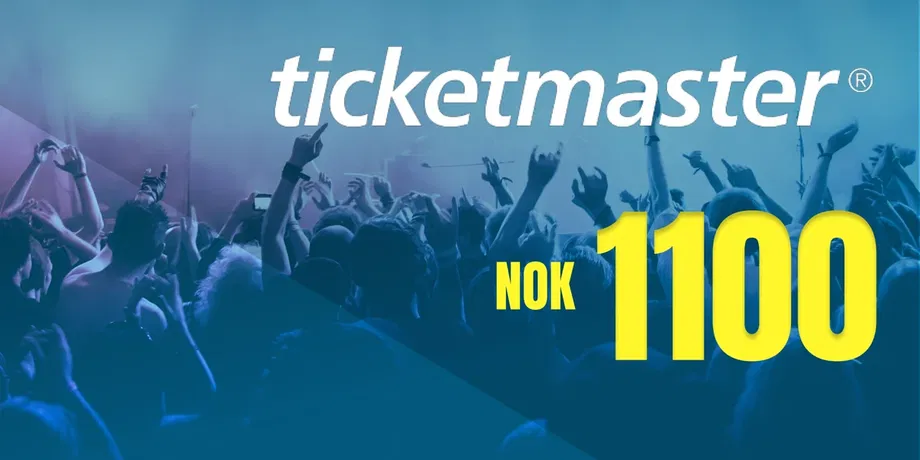 Ticketmaster 1100 NOK Gift Card (Norway) gallery image 2