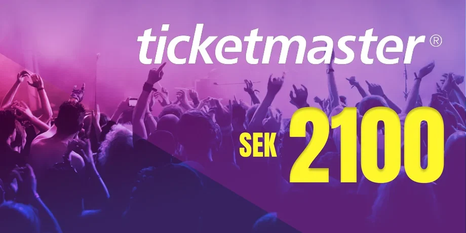 Ticketmaster 2100 SEK Gift Card (Sweden) gallery image 2