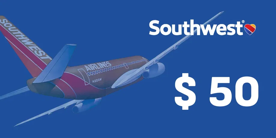 Southwest 50 USD Gift Card (Global) gallery image 2