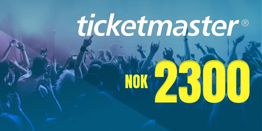 Ticketmaster 2300 NOK Gift Card (Norway) gallery image 2