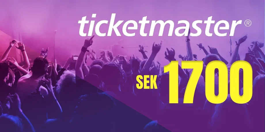 Ticketmaster 1700 SEK Gift Card (Sweden) gallery image 2