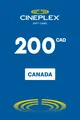 Cineplex 200 CAD Gift Card (Canada) thumb 2