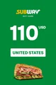 Subway 110 USD Gift Card (United States) thumb 2