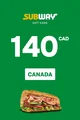 Subway 140 CAD Gift Card (Canada) thumb 2