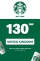 Starbucks 130 GBP Gift Card (United Kingdom) thumb 2