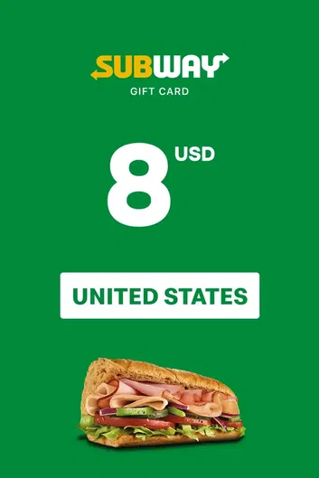 Subway 8 USD Gift Card (United States)