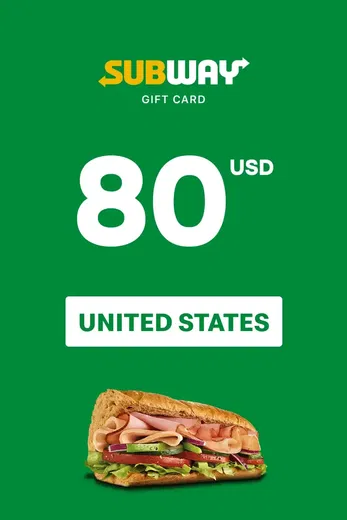 Subway 80 USD Gift Card (United States) gallery image 2