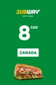 Subway 8 CAD Gift Card (Canada) thumb 2