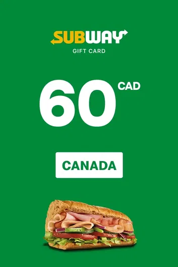 Subway 60 CAD Gift Card (Canada)