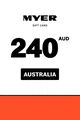 Myer 240 AUD Gift Card (Australia) thumb 2