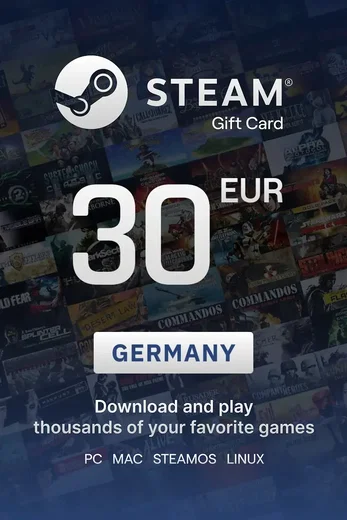 Steam Wallet 30 EUR Gift Card (Germany) gallery image 2