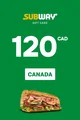 Subway 120 CAD Gift Card (Canada) thumb 2