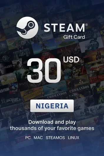 Steam Wallet 30 USD Gift Card (Nigeria)