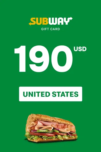 Subway 190 USD Gift Card (United States)