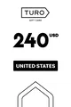 Turo 240 USD Gift Card (United States) thumb 2