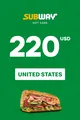 Subway 220 USD Gift Card (United States) thumb 2