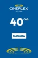 Cineplex 40 CAD Gift Card (Canada) thumb 2