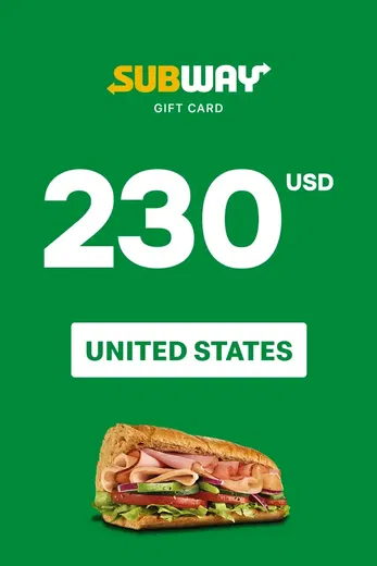 Subway 230 USD Gift Card (United States) gallery image 2