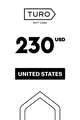 Turo 230 USD Gift Card (United States) thumb 2
