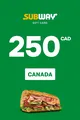 Subway 250 CAD Gift Card (Canada) thumb 2