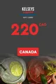 Kelsey's 220 CAD Gift Card (Canada) thumb 2