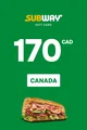Subway 170 CAD Gift Card (Canada) thumb 2