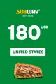Subway 180 USD Gift Card (United States) thumb 2