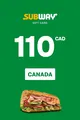 Subway 110 CAD Gift Card (Canada) thumb 2