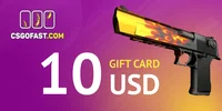 CSGOFAST 10 USD Gift Card (Global) thumb 2