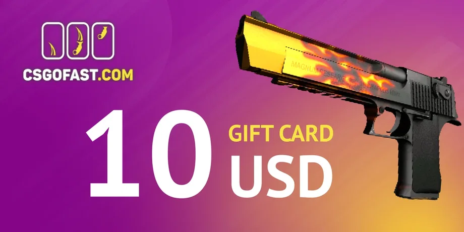CSGOFAST 10 USD Gift Card (Global) gallery image 2