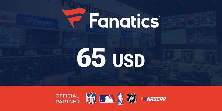Fanatics 65 USD Gift Card (United States) gallery image 2