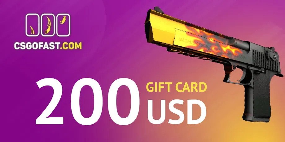 CSGOFAST 200 USD Gift Card (Global) gallery image 2